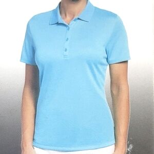 Callaway Ladies Opti-Dri Swing Tech Golf Polo sz S Bright Light Blue